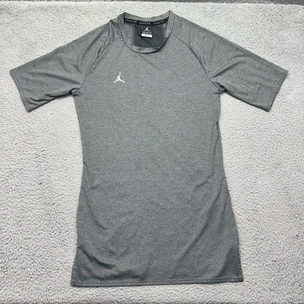 Nike Air Jordan AO9217-060 Shirt Mens‎ Large Grey Dri-Fit Alpha Compression Top